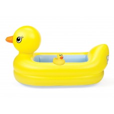 Munchkin Kit Bath Ducky Set Banheira Inflável para Bebê e Patinho de Banho